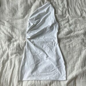 SHEIN White One-Shoulder Mini Dress